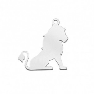 19mm lion pendant with...