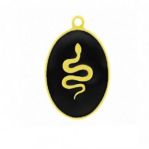 Colgante ovalado negro...