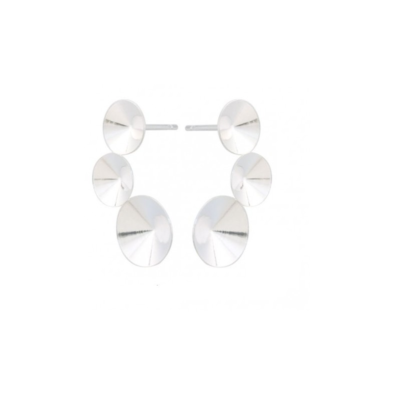 Clous d'oreilles 3 cônes rivoli 10 mm...