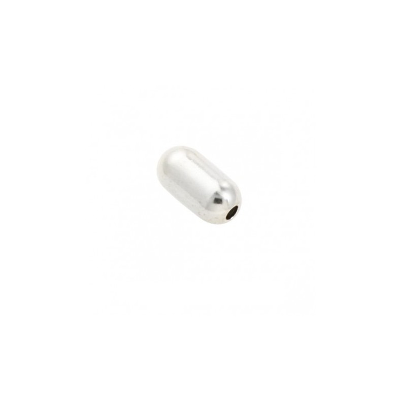 Sterling Silver capsule  bead 6 mm