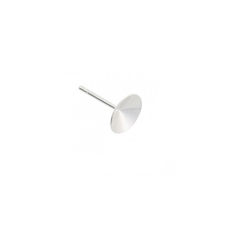 Pendiente de plata cono rívoli 8mm