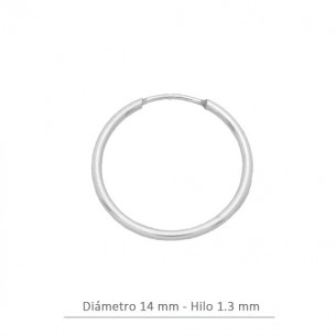 Créoles 14 mm en Argent 925...