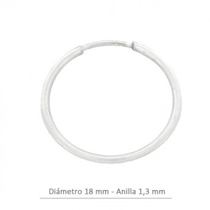 Criolla 18 mm en plata 925...