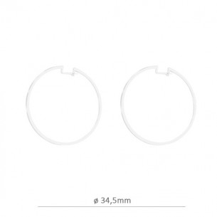 Créoles 34,5 mm en Argent...