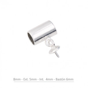 Sterling silver tube bail...