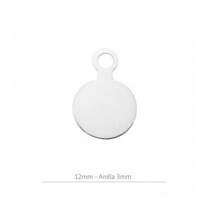 Sterling silver circle glue...