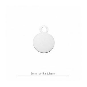 Base disco 6mm en plata de...
