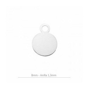 Base disco 8mm en plata de...