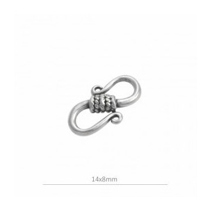 Cierre S con nudo 14x8mm en...