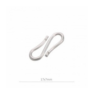 Cierre S 17x7mm en plata 925