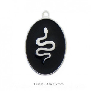 Sterling silver Snake black...