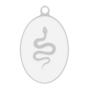 Colgante serpiente blanco...