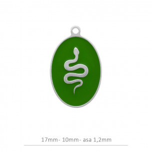 Colgante serpiente verde...
