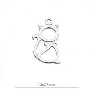 Colgante gato largo 13mm -...