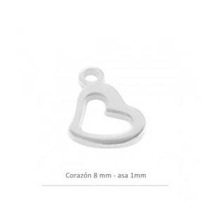 Colgante mini corazón 8mm -...